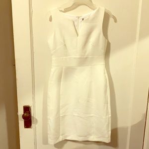 Banana Republic Sleeveless White Sheath Dress